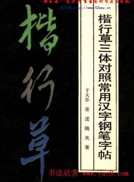 楷行草三体对照常用汉字钢笔字帖.pdf书法图书