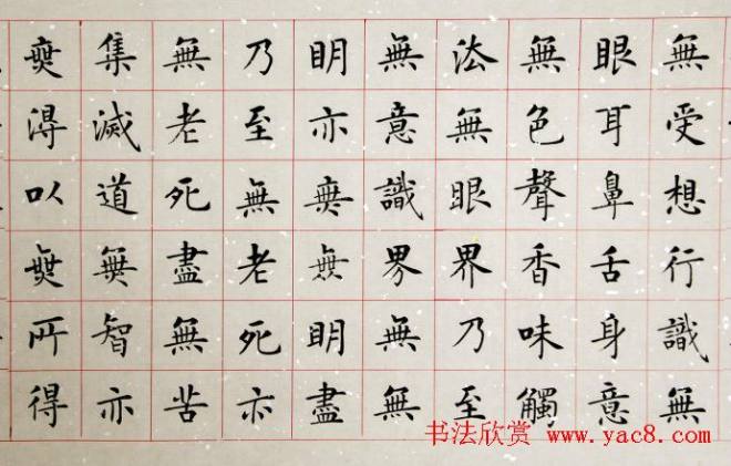 杨涵之楷书作品《心经》心经书法