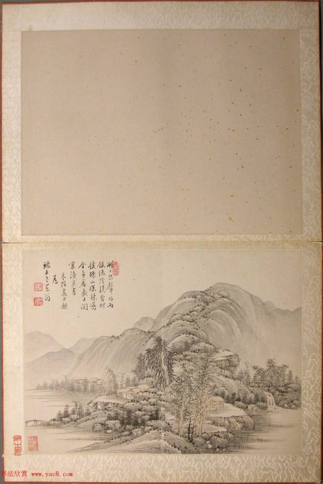 精品字画《清初八大家山水集景冊》传世字画