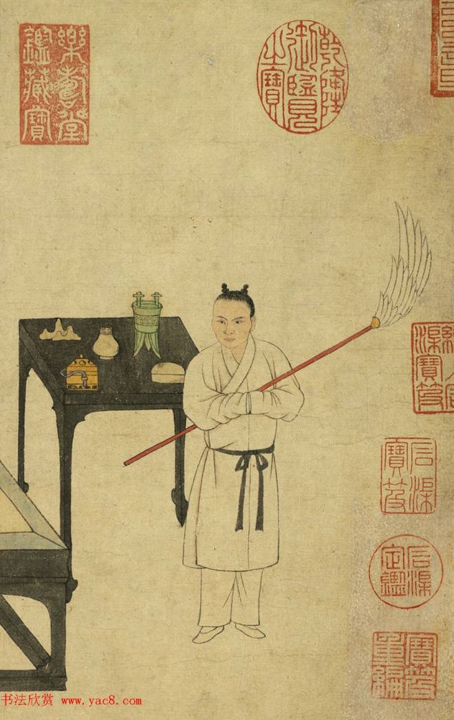 书画国宝：元代张雨题倪瓒像传世字画