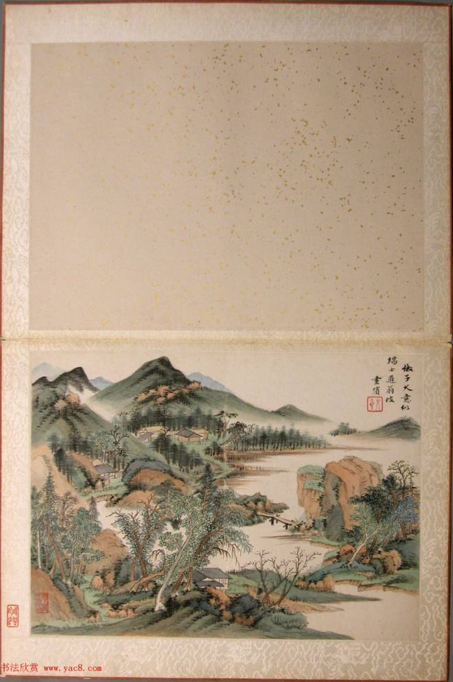 精品字画《清初八大家山水集景冊》传世字画