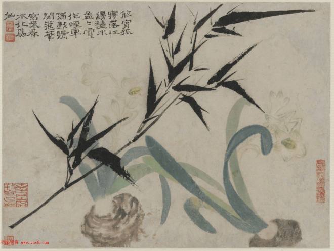 清代画家石涛花卉图册 美国弗利尔美术馆藏传世字画