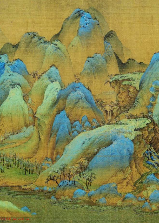 北宋王希孟传世名画《千里江山图》传世字画