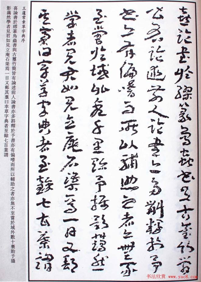 王遽常草书《章草字典序》书法空间