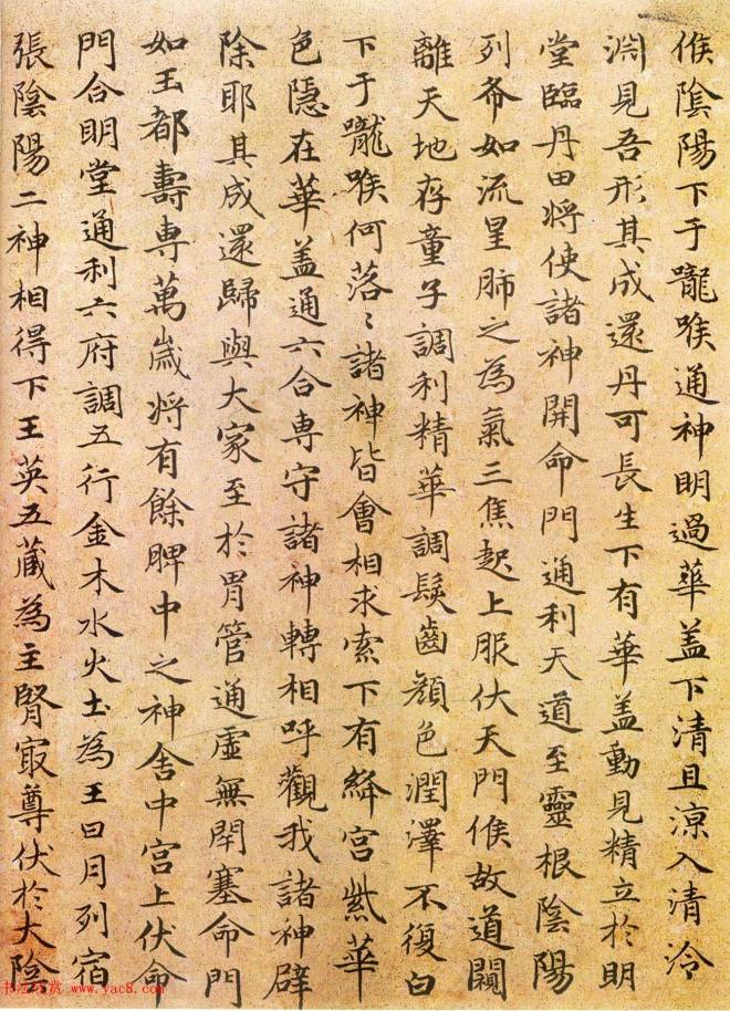赵孟頫小楷临《黄庭经》彩色墨迹本书法长卷
