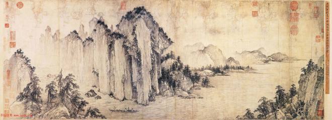 金代古画《武元直赤壁图》台北故宫博物院藏传世字画