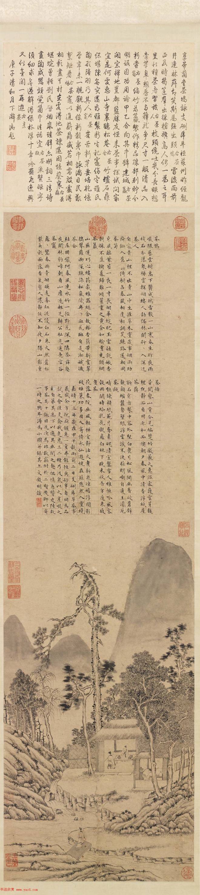 文徵明小楷字画《茶事图》传世字画