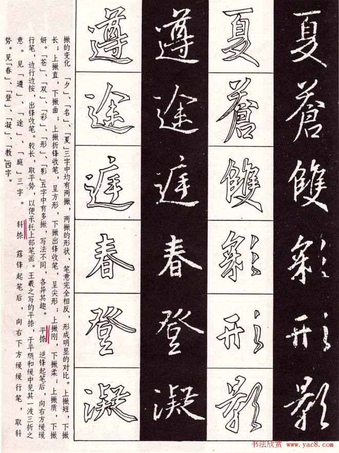 字帖分享:《王羲之圣教序及其笔法》行书字帖