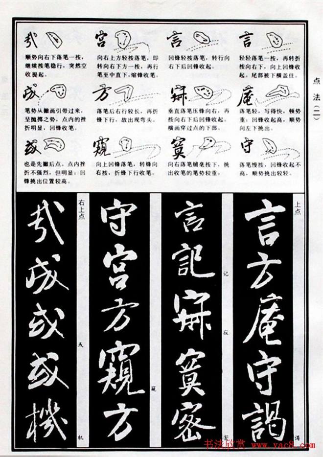 字帖教材《米芾行书笔法图解》行书字帖