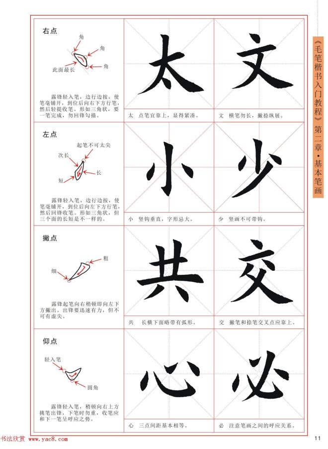 王丙申书法字帖《毛笔楷书入门教程》楷书字帖