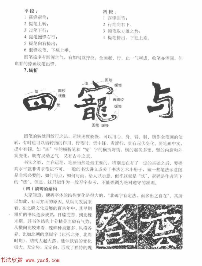 图文教材 怎样写魏碑与怎样临习张猛龙碑楷书字帖