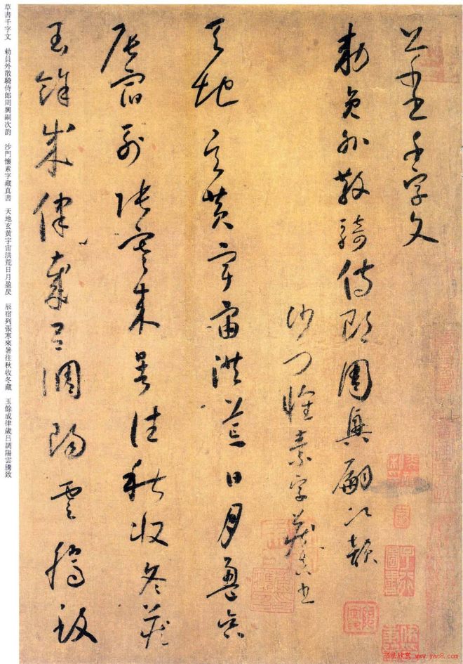 唐代怀素《小草千字文》墨迹草书字帖