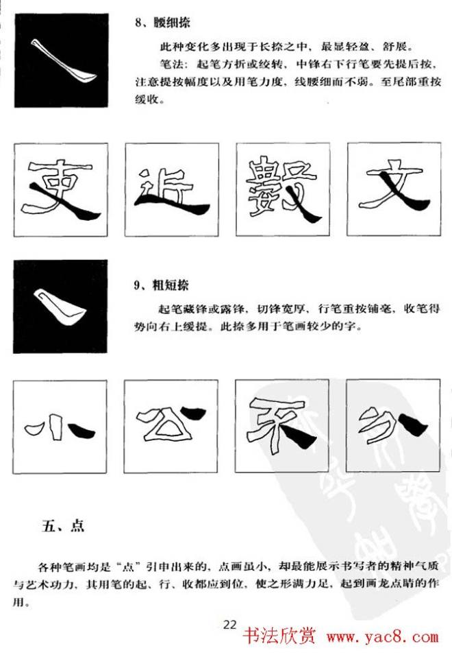 隶书学习教材《张迁碑笔法详解》隶书字帖