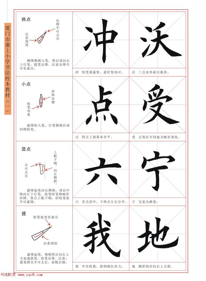 王丙申书法字帖《毛笔楷书入门教程》楷书字帖