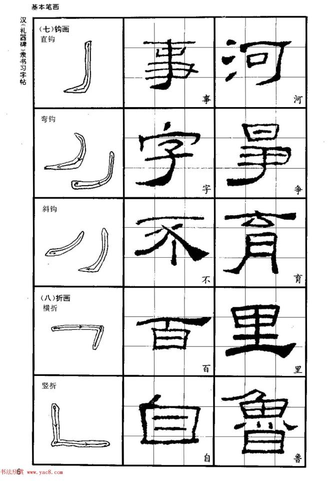 书法教材《汉礼器碑隶书习字帖》隶书字帖