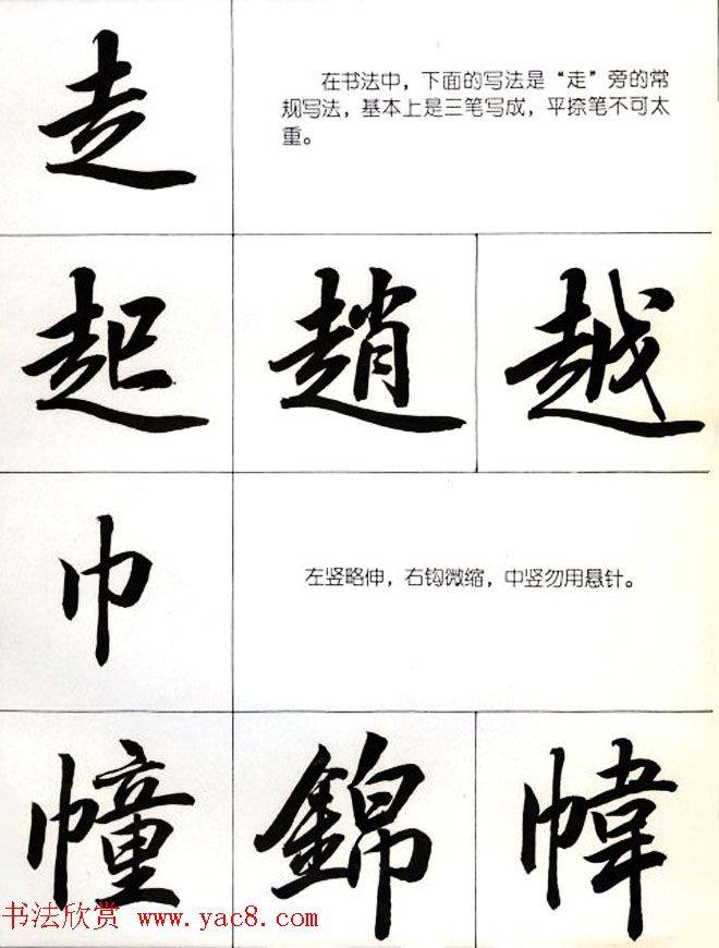 书法教学字帖《行书结构图解》行书字帖