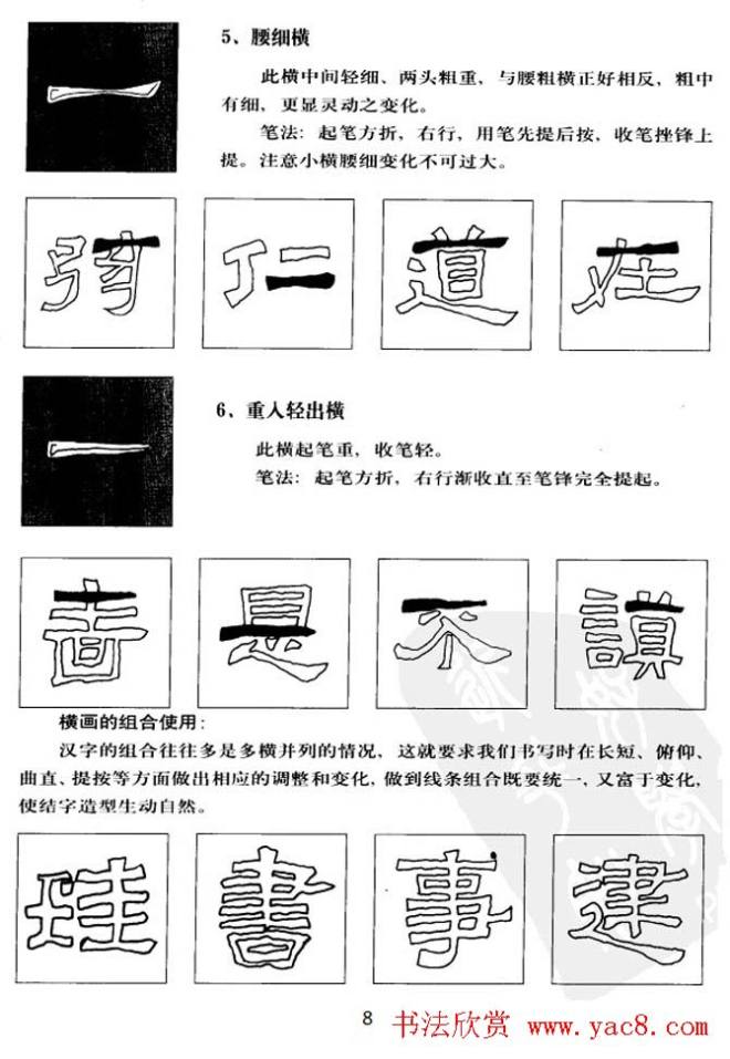 隶书学习教材《张迁碑笔法详解》隶书字帖