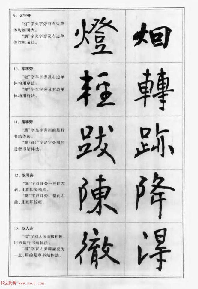 毛笔字帖教程《行书入门大字谱》行书字帖