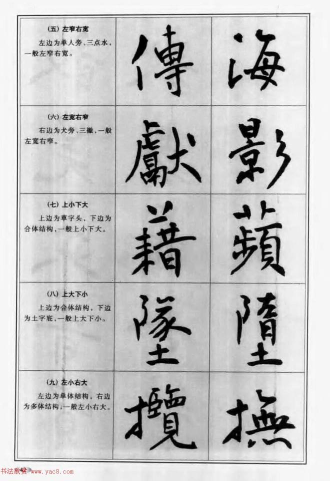 毛笔字帖教程《行书入门大字谱》行书字帖