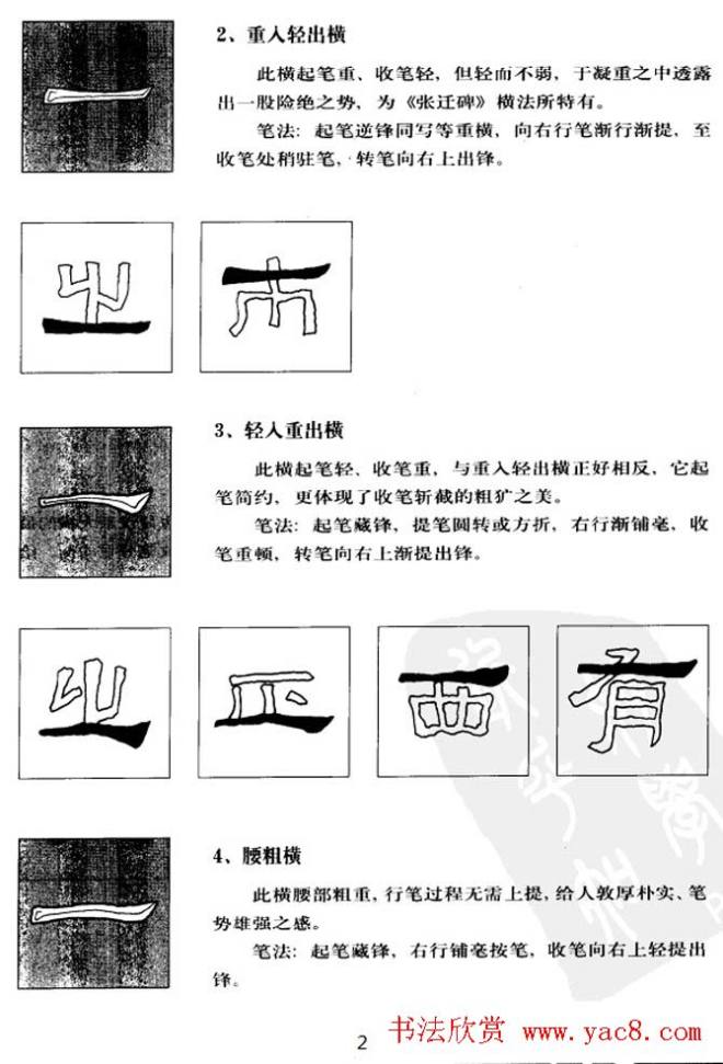 隶书学习教材《张迁碑笔法详解》隶书字帖