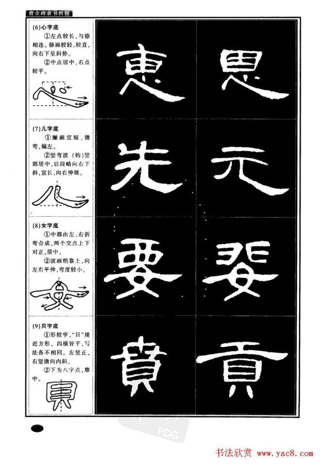 书法字帖《曹全碑隶书教程》隶书字帖