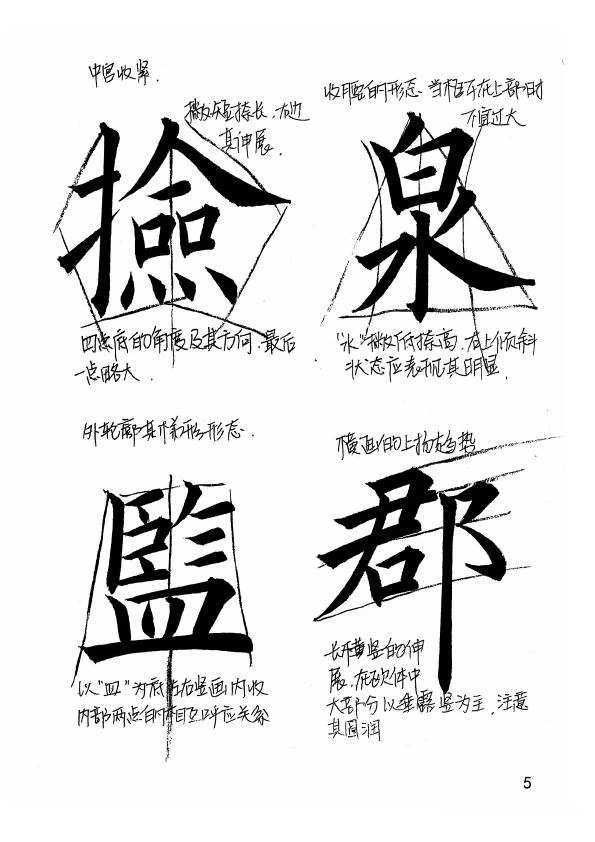 欧阳询楷书《九成宫醴泉铭》教学手稿楷书字帖