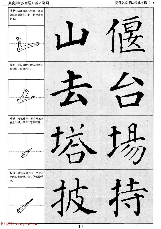 经典字帖：颜真卿多宝塔字谱楷书字帖