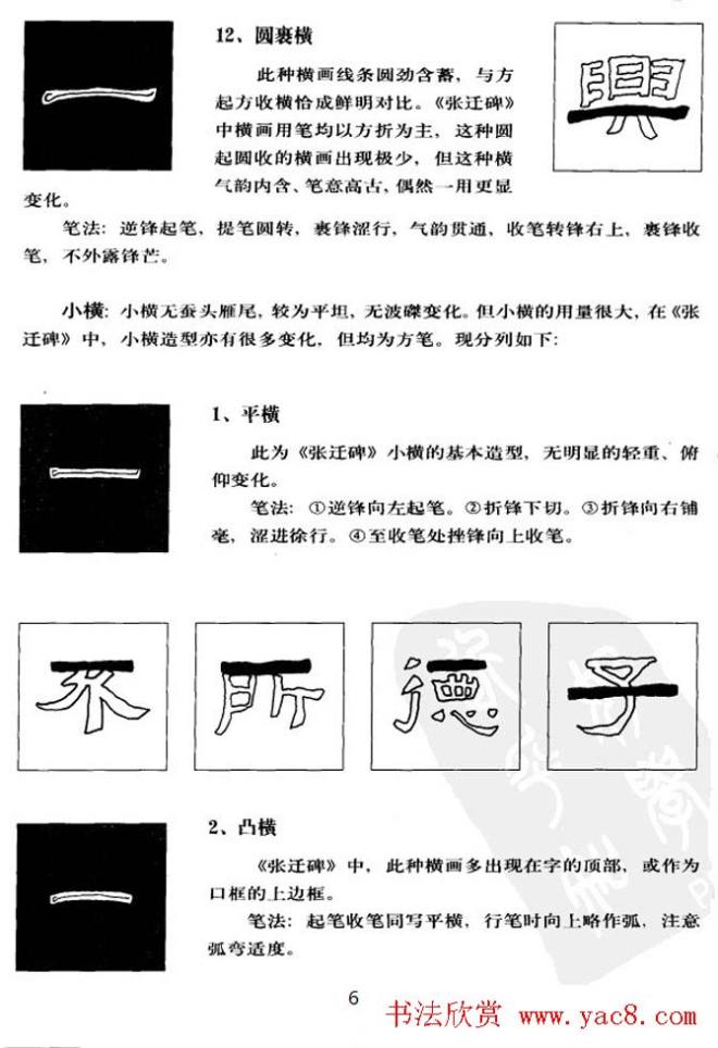 隶书学习教材《张迁碑笔法详解》隶书字帖