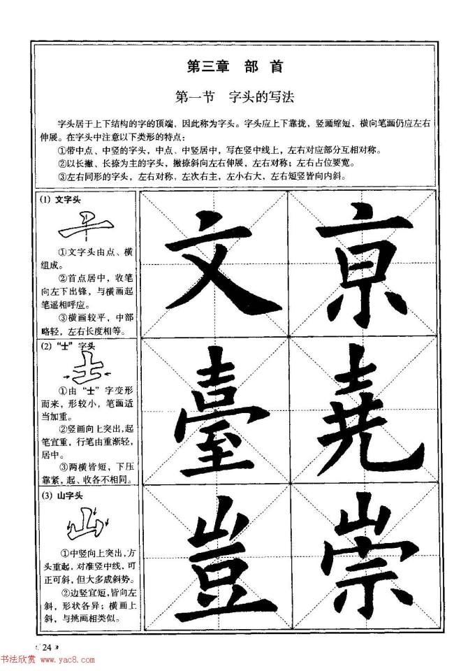 欧体书法教程《欧阳询楷书入门大字帖》楷书字帖