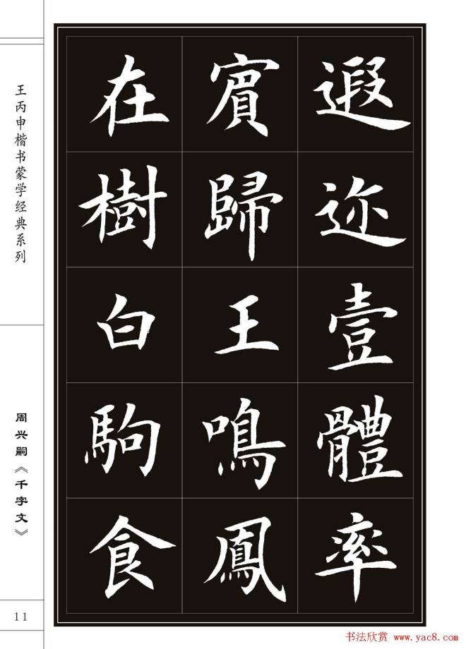 王丙申书法字帖楷书《千字文》楷书字帖