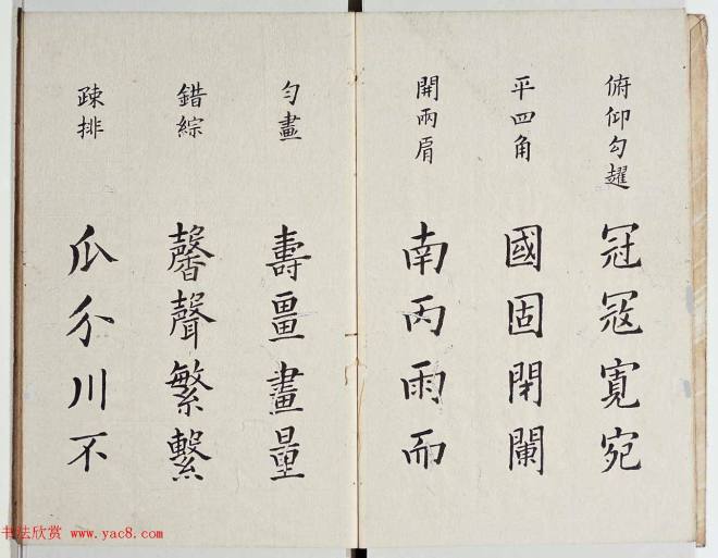 古籍字帖《李淳大字结构八十四法》楷书字帖