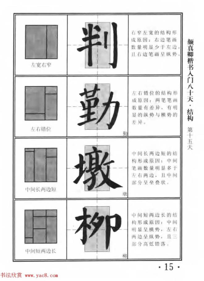 书法教程字帖《颜真卿楷书入门80天》楷书字帖