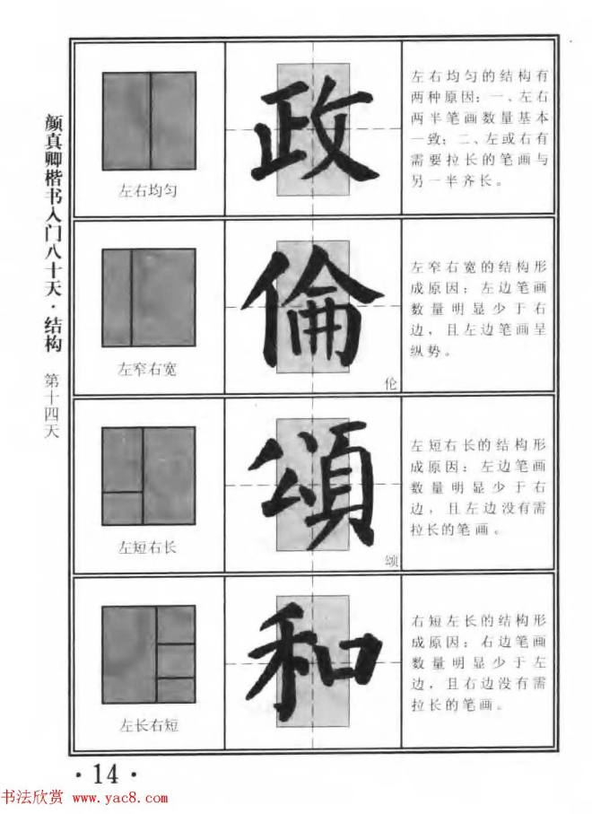 书法教程字帖《颜真卿楷书入门80天》楷书字帖