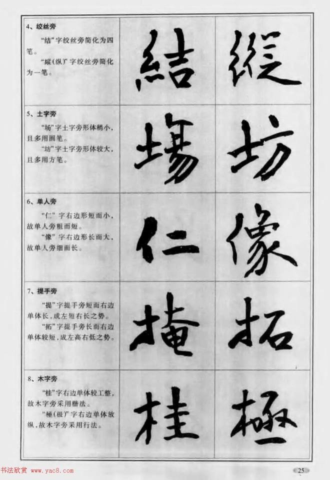 毛笔字帖教程《行书入门大字谱》行书字帖