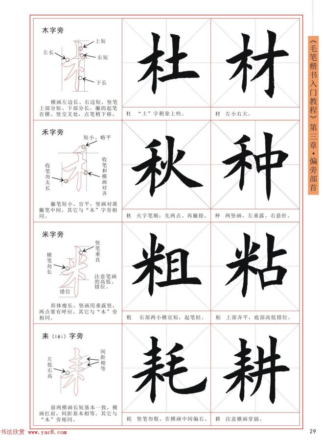 王丙申书法字帖《毛笔楷书入门教程》楷书字帖