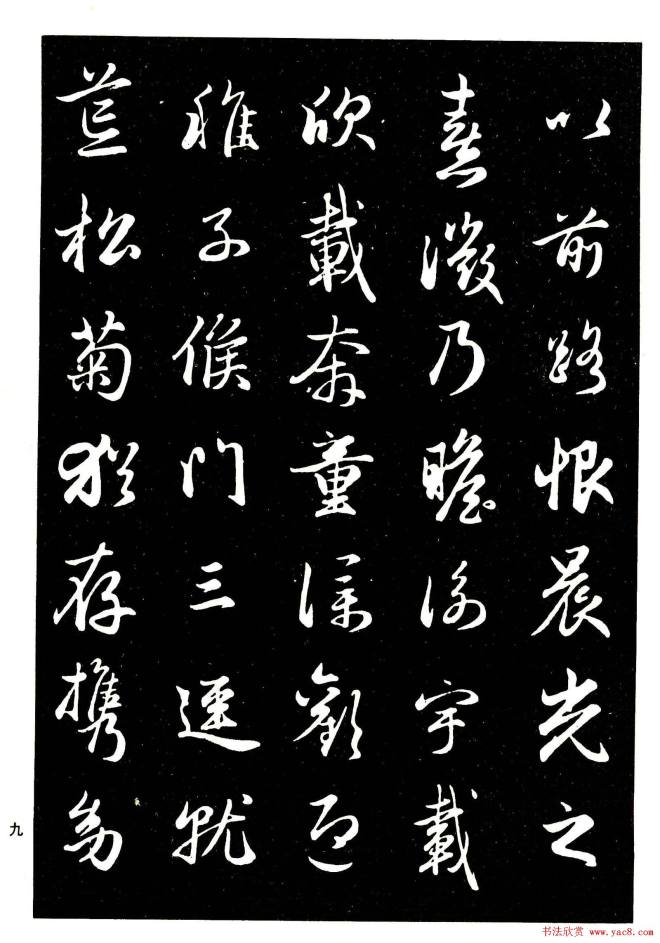 晰毛笔字帖《赵孟頫行书字帖》行书字帖