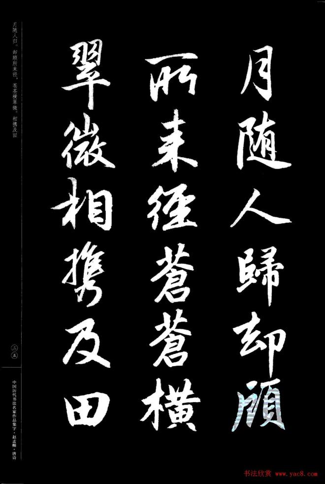 赵孟頫书法集字《唐诗》行书字帖