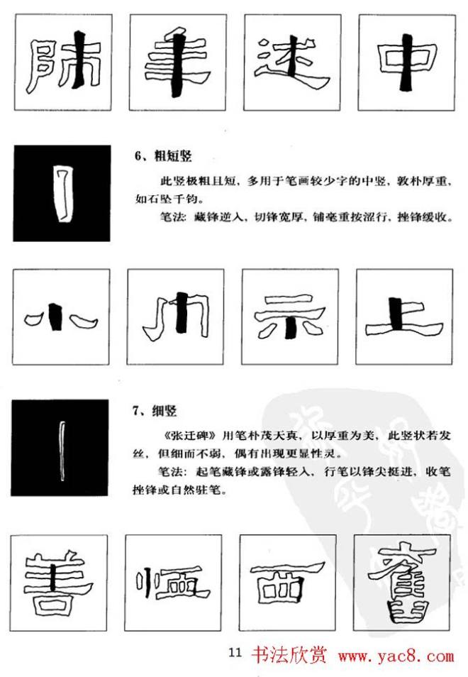 隶书学习教材《张迁碑笔法详解》隶书字帖