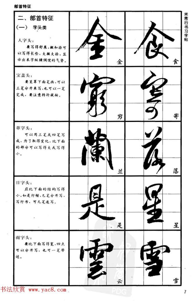 九宫格毛笔字帖《宋·米芾行书习字帖》行书字帖