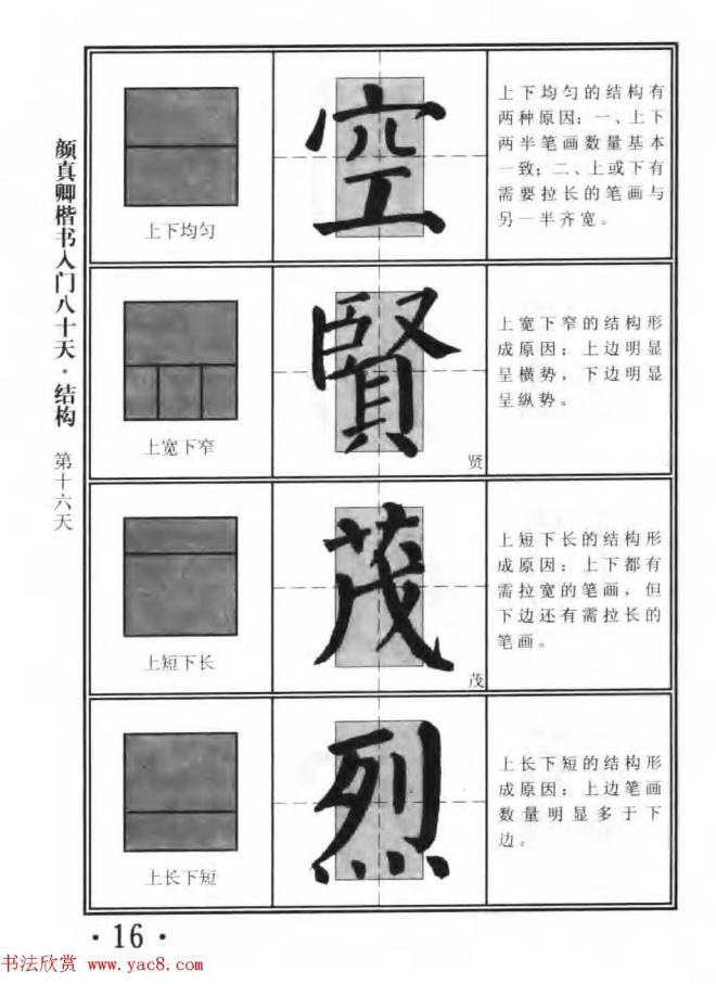 书法教程字帖《颜真卿楷书入门80天》楷书字帖