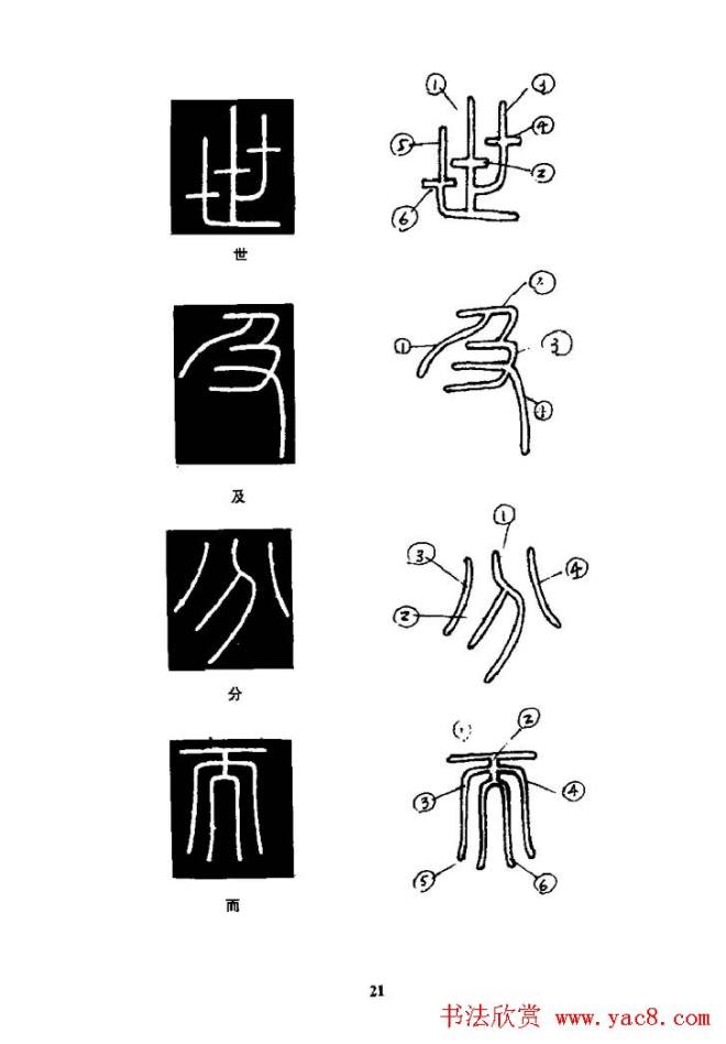 篆体入门丛书《篆书技法百日通》篆书字帖