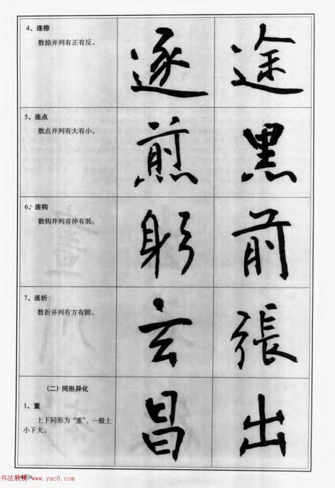 毛笔字帖教程《行书入门大字谱》行书字帖